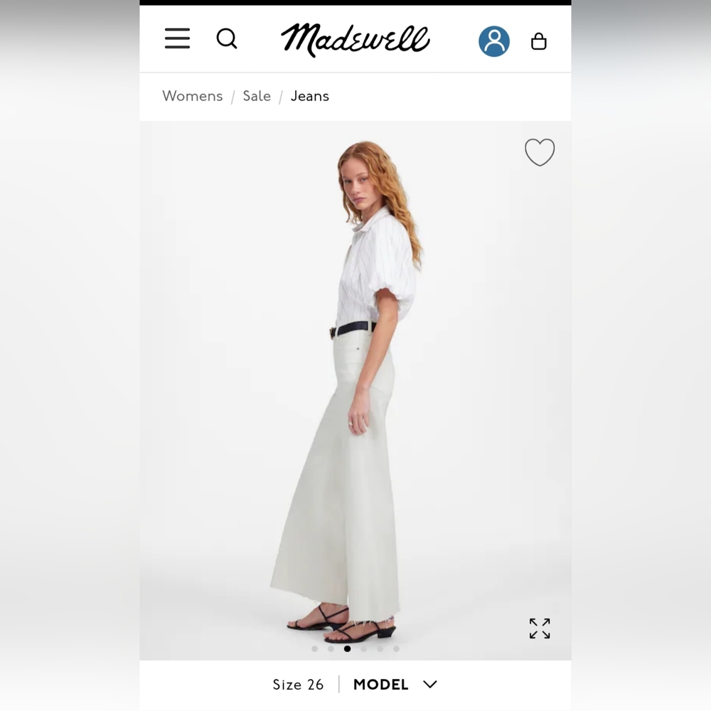 NWT Madewell Flare Wide Leg Crop Jeans Size 26 - Picture 3 of 13